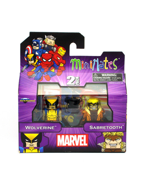 Marvel Minimates Wolverine & Sabretooth Best Of Series 1 Front View