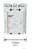 Front view of CA9-580-EI-11-120W contactor showing width