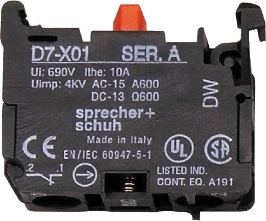 D7-X01 | N/C Contact Block | 22mm Pilot Device
