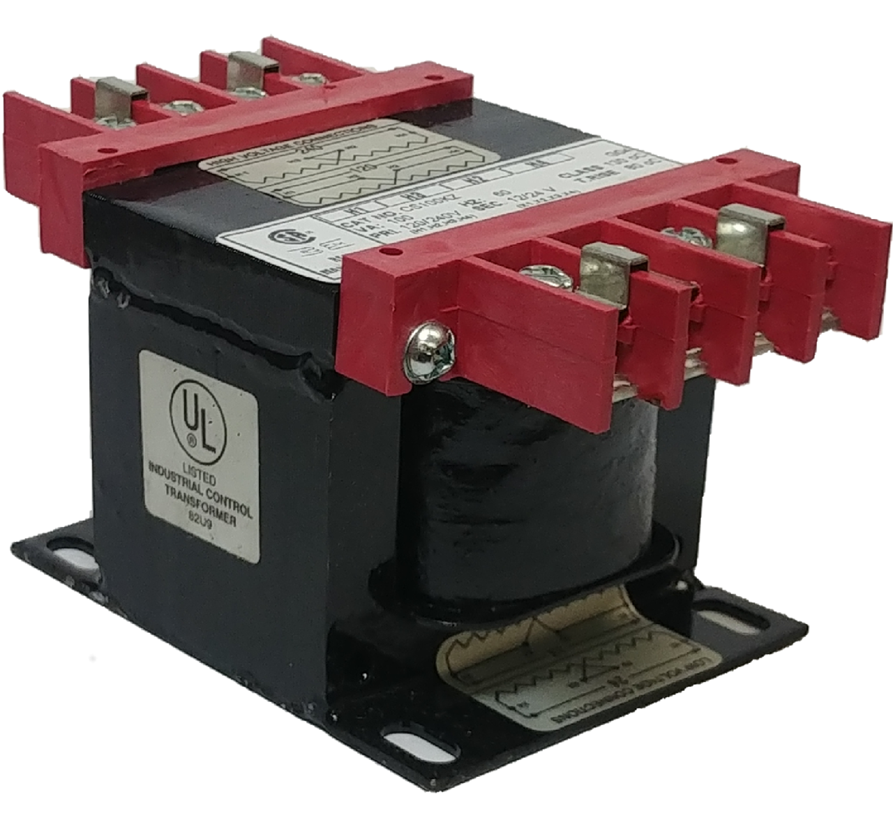 Standard industrial control transformer with open windings