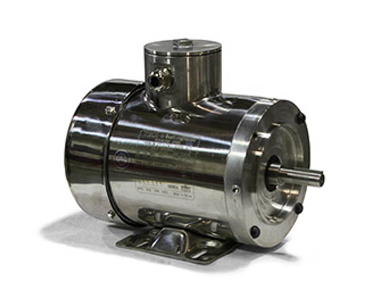 Stainless steel electric motor with c-face
