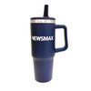 Navy Newsmax Tumbler - 30oz w/Flip Straw