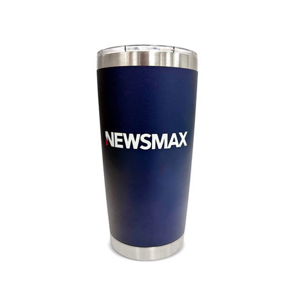 Navy Newsmax Tumbler - 20oz