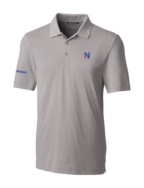 Newsmax Polo - N Logo -  Polished Grey