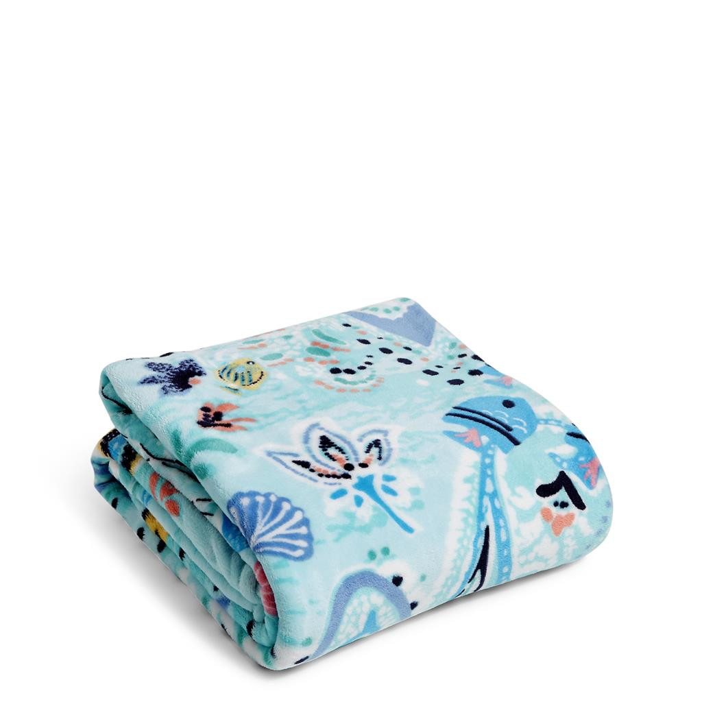Vera Bradley Plush Throw Blanket Paisley Wave by Vera BradleyThe Lamp