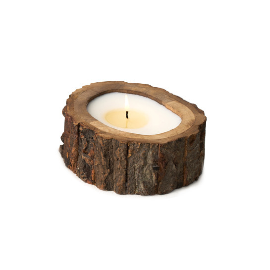Himalayan Candles Mountain Forest 9 oz. Round Tree Bark Pot Candleby