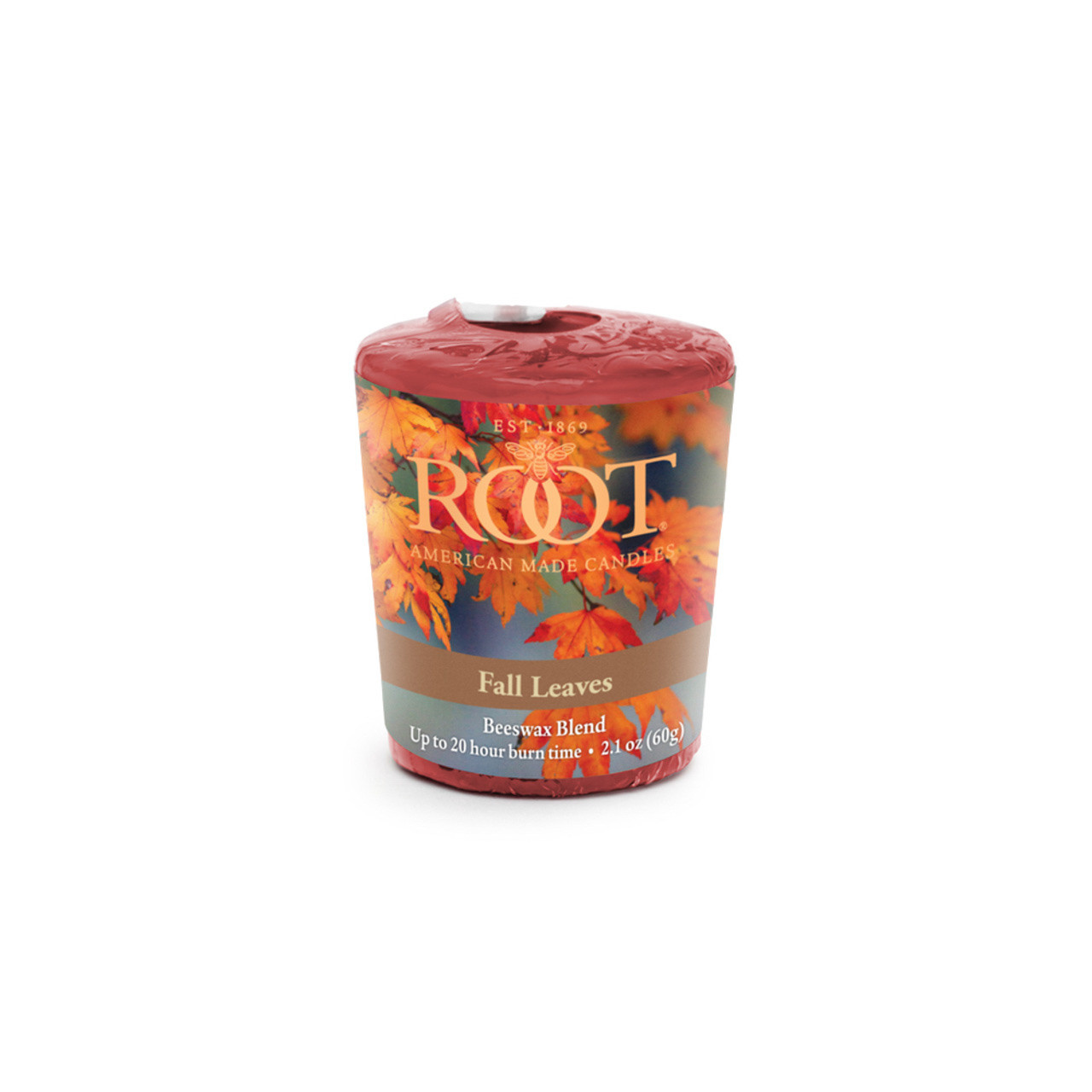 Root Candles Fall Leaves 20Hour Beeswax Blend Votive