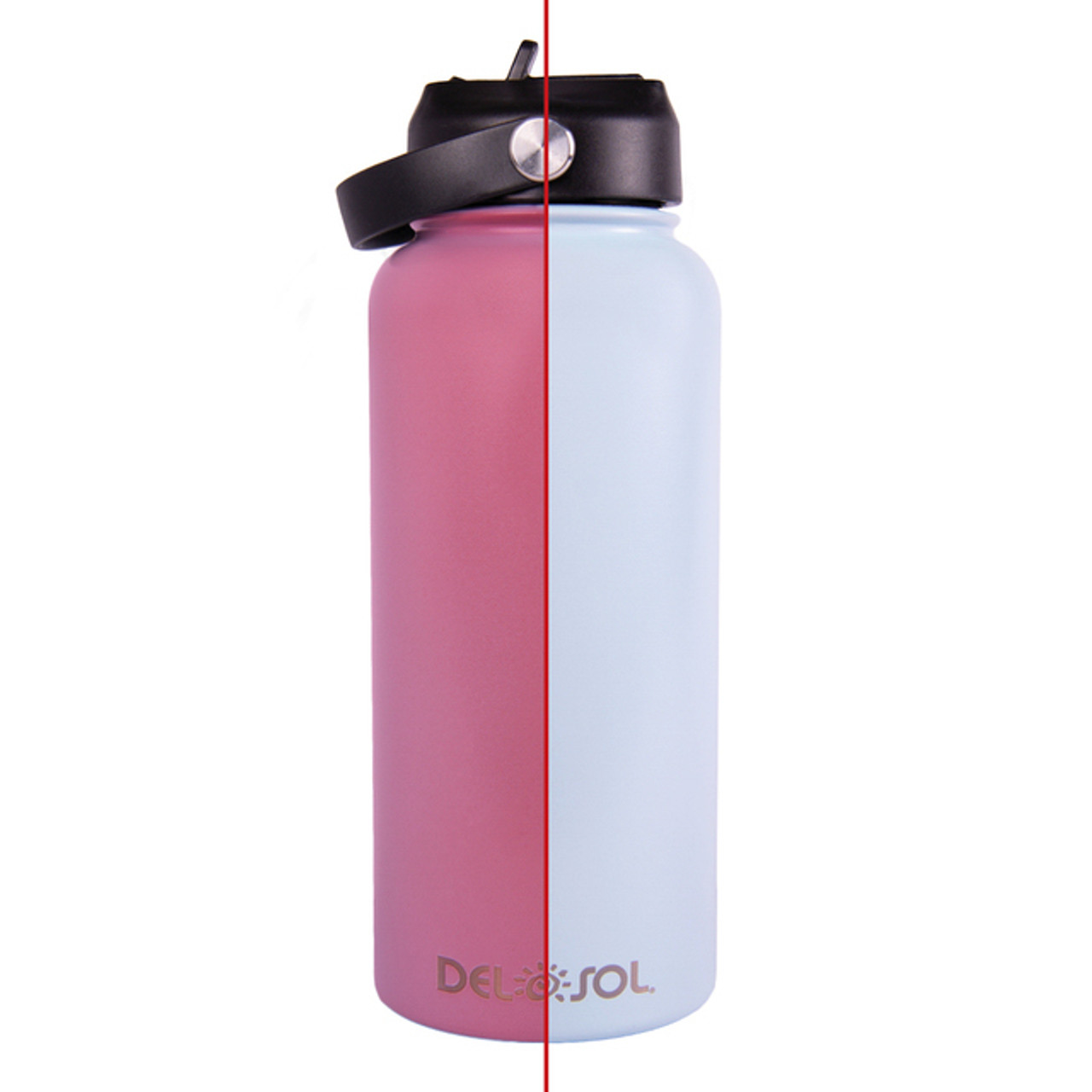 Del Sol Light Blue To Pink 32 Oz. Water Bottle