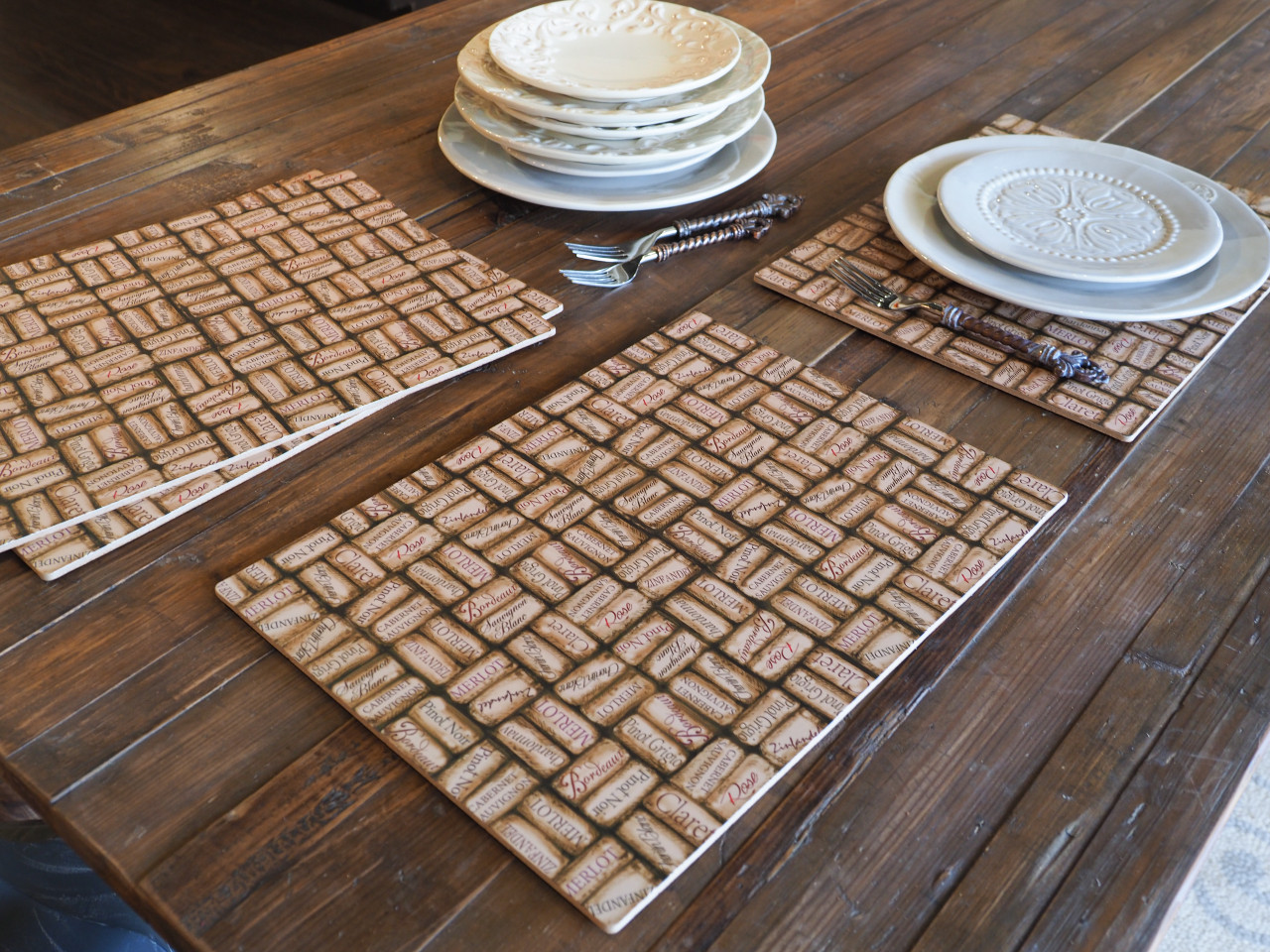 Sophia's Wine Corks Placemat Set
