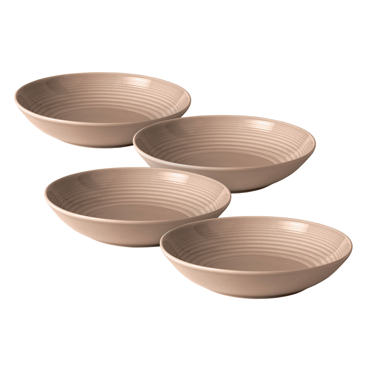 Gordon Ramsay Maze Taupe Pasta Bowls Set of by Royal Doulton