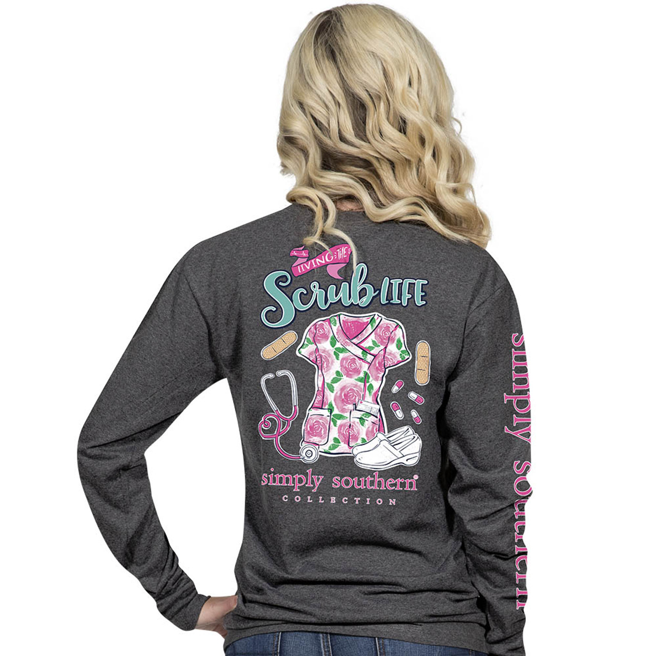 Simply southern scrub hot sale life long sleeve