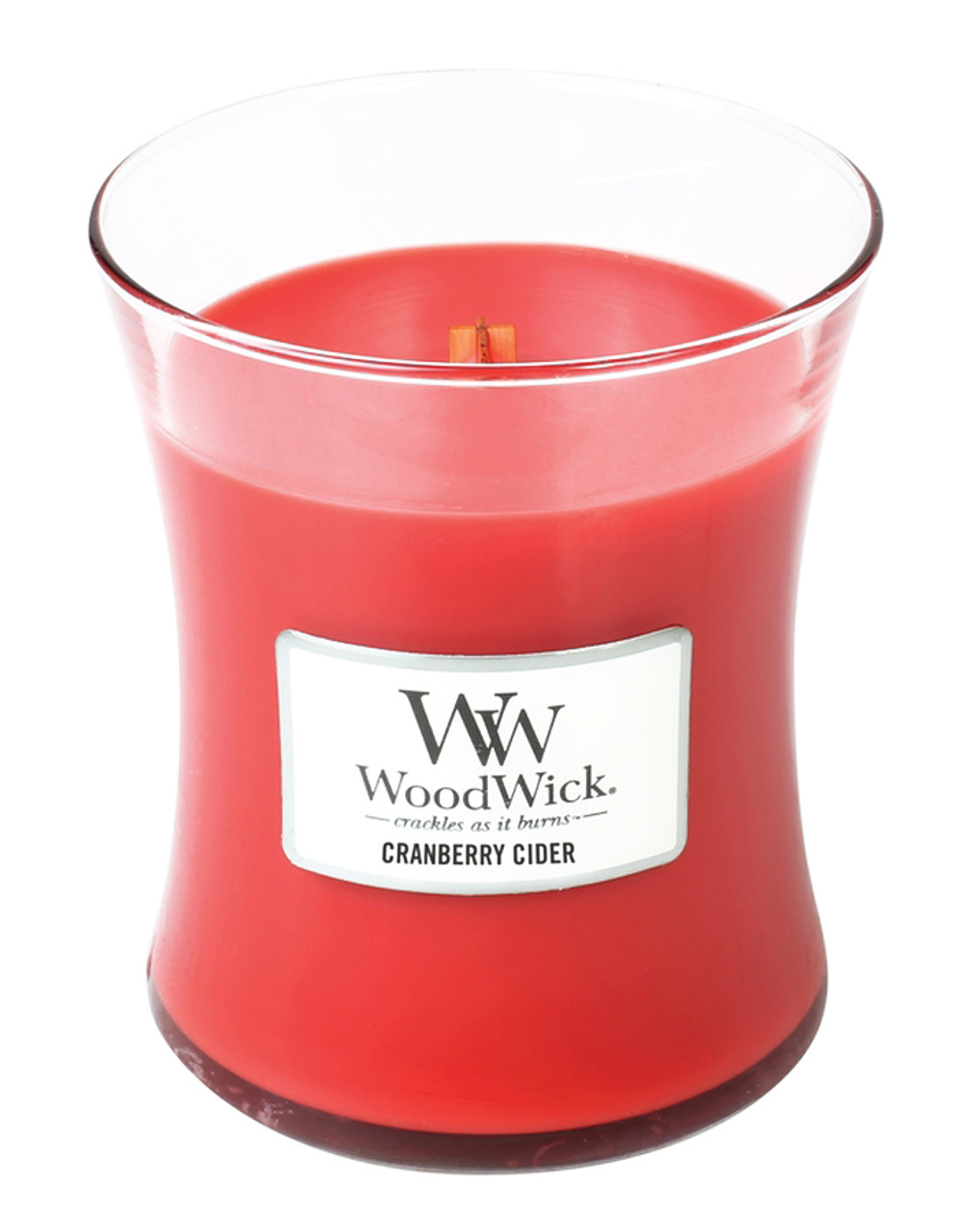 apple WoodWick 10oz Medium Jar Candle Burns CRACKLE