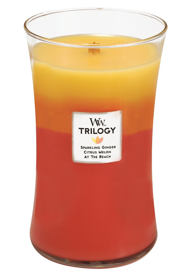 WoodWick Island Sunrise WoodWick Trilogy Candle 22ozThe Lamp Stand