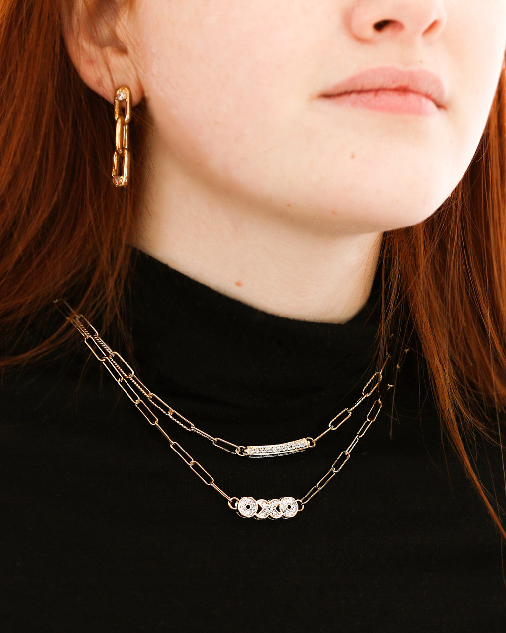 Buy Ayesha Circular Diamante Mini Pendant Gold-Toned Dainty Necklace Online