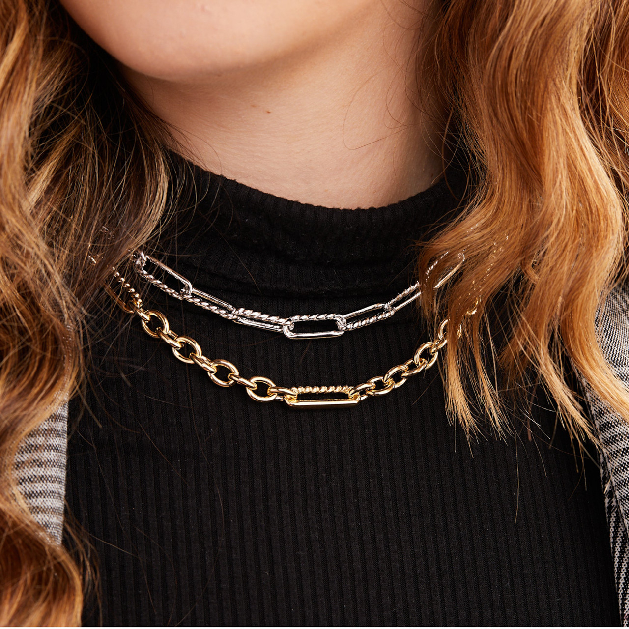 Large Knife Edge Chain Link Foundation Necklace – Harwell Godfrey