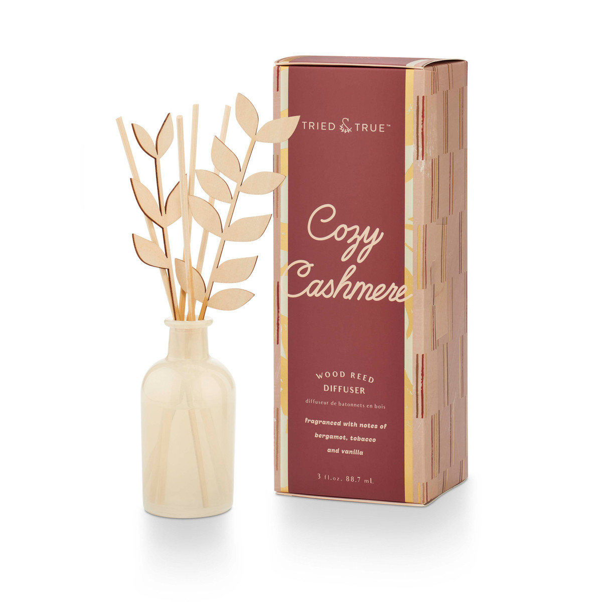 Tried and True Cozy Cashmere Wood Reed Diffuser - The Lamp Stand