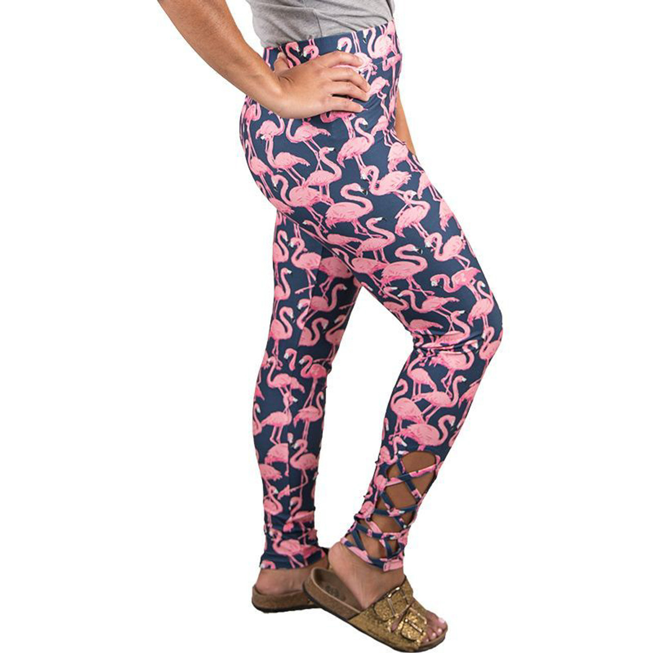 Simply Southern Flamingo Leggings Plus Size - The Lamp Stand