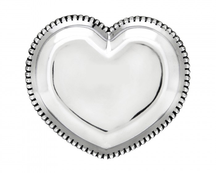 Arthur Court Designs Beaded Heart Tray