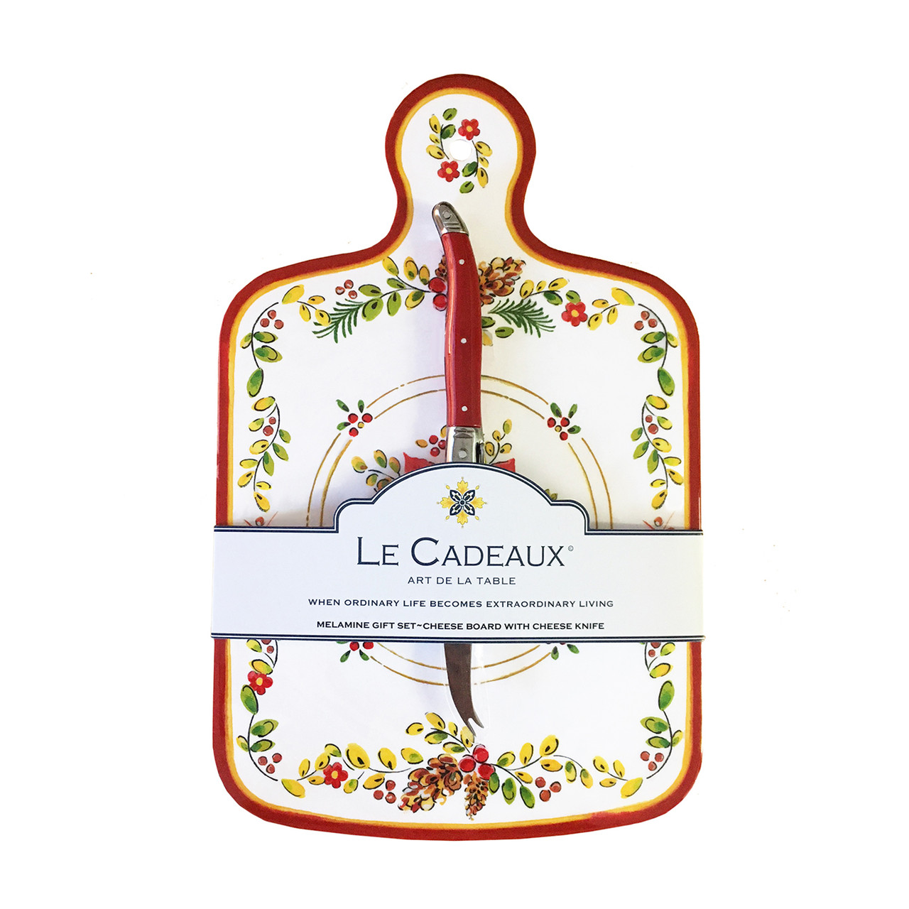 Le Cadeaux Noelle Cheese Board and Knife Set