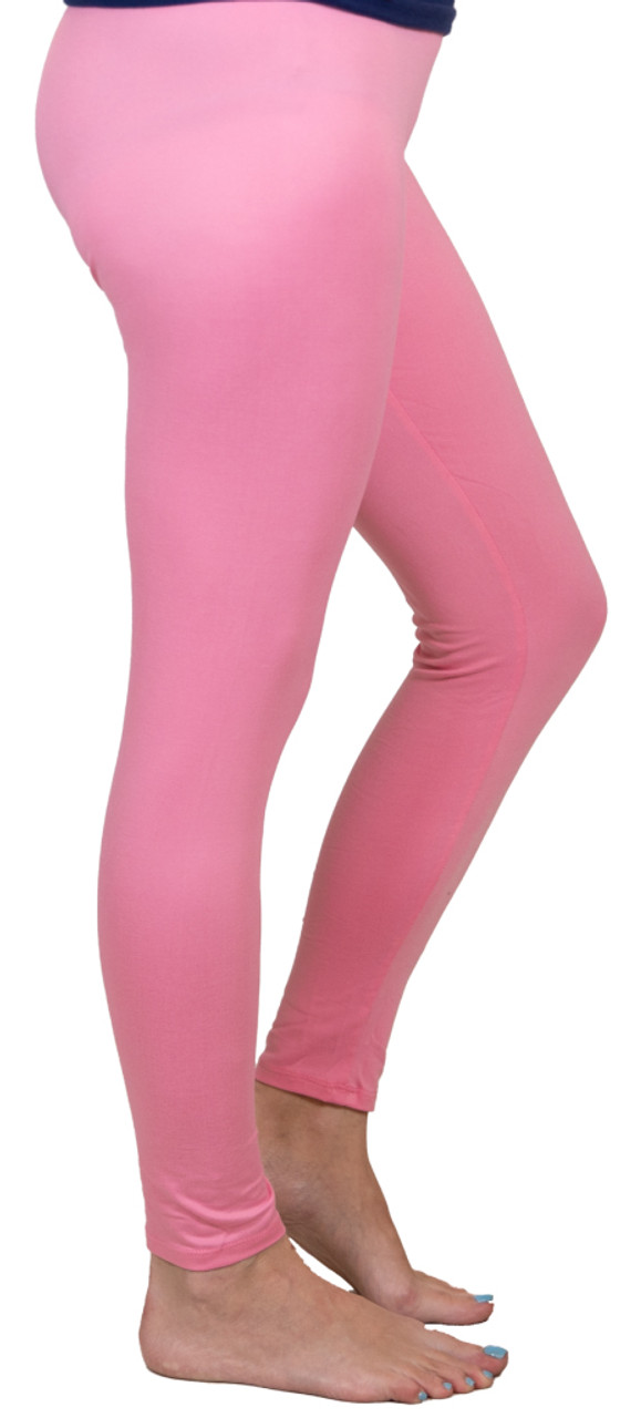 Pastel Pink Seamless Crossover Leggings – Gold Hinge