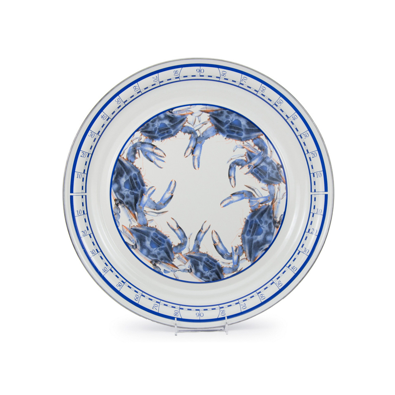 Golden Rabbit Blue Crab Large Serving Tray by Golden RabbitThe Lamp Stand