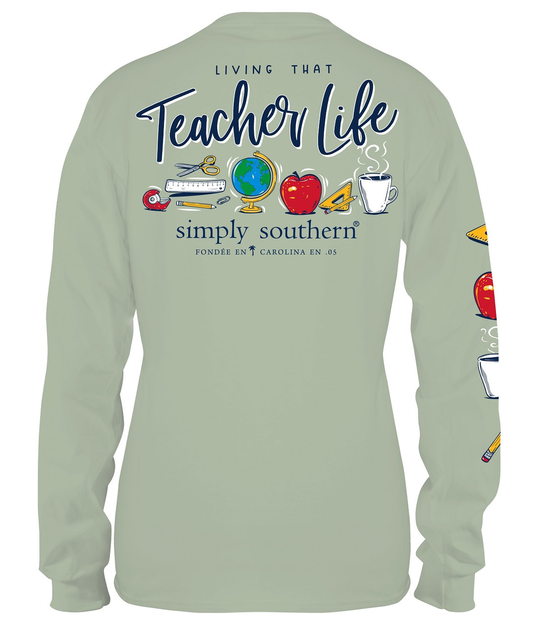 Simply Southern "In My Teaching Era" T-Shirt - Adult Relaxed Fit Tee - View #3