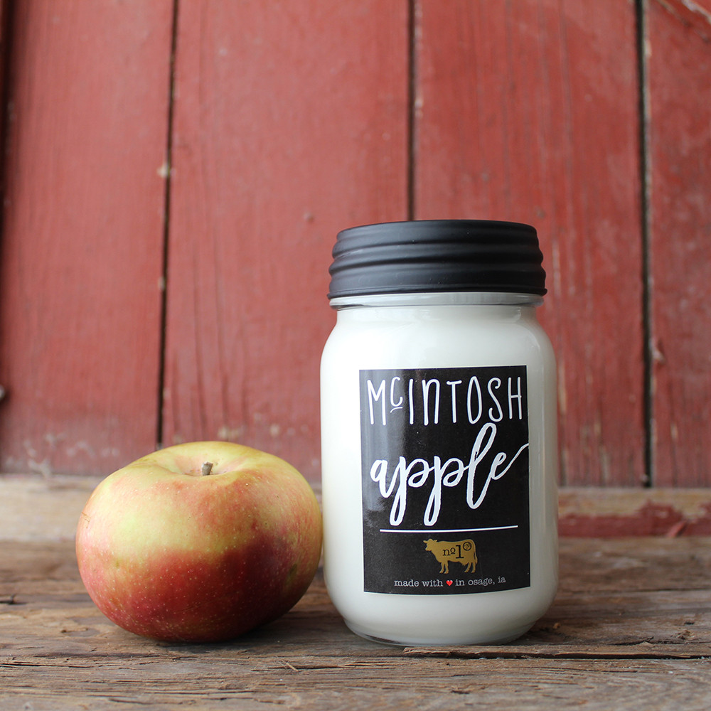 Milkhouse Candle Creamery McIntosh Apple 13 oz. Mason Jar Candle by