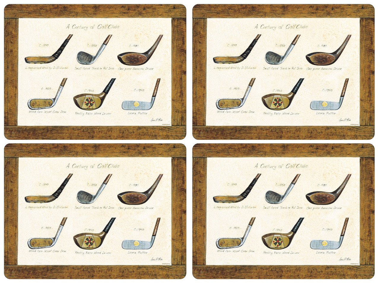 Pimpernel Set of 4 A History of Golf Placemats by Pimpernel|The Lamp Stand