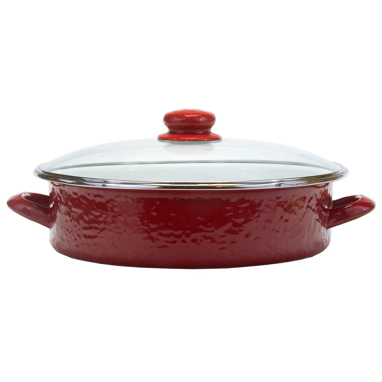 Solid Red Large Saute Pan by Golden Rabbit