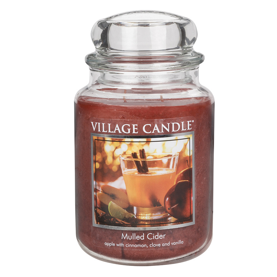 Village Candles Mulled Cider 26 oz. Premium Round by Village Candles