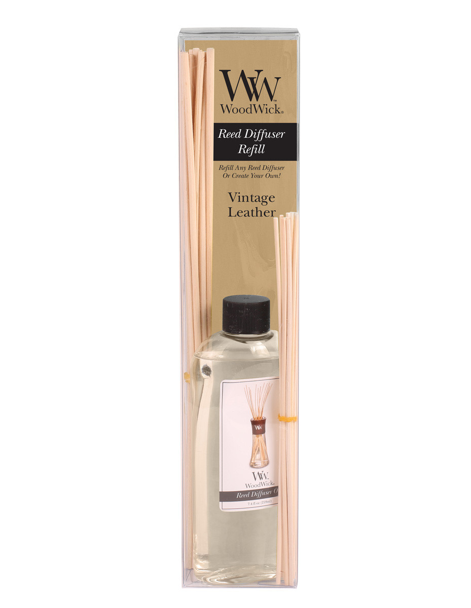 WoodWick Vintage Leather WoodWick 7.4 oz. Reed Diffuser REFILLLow