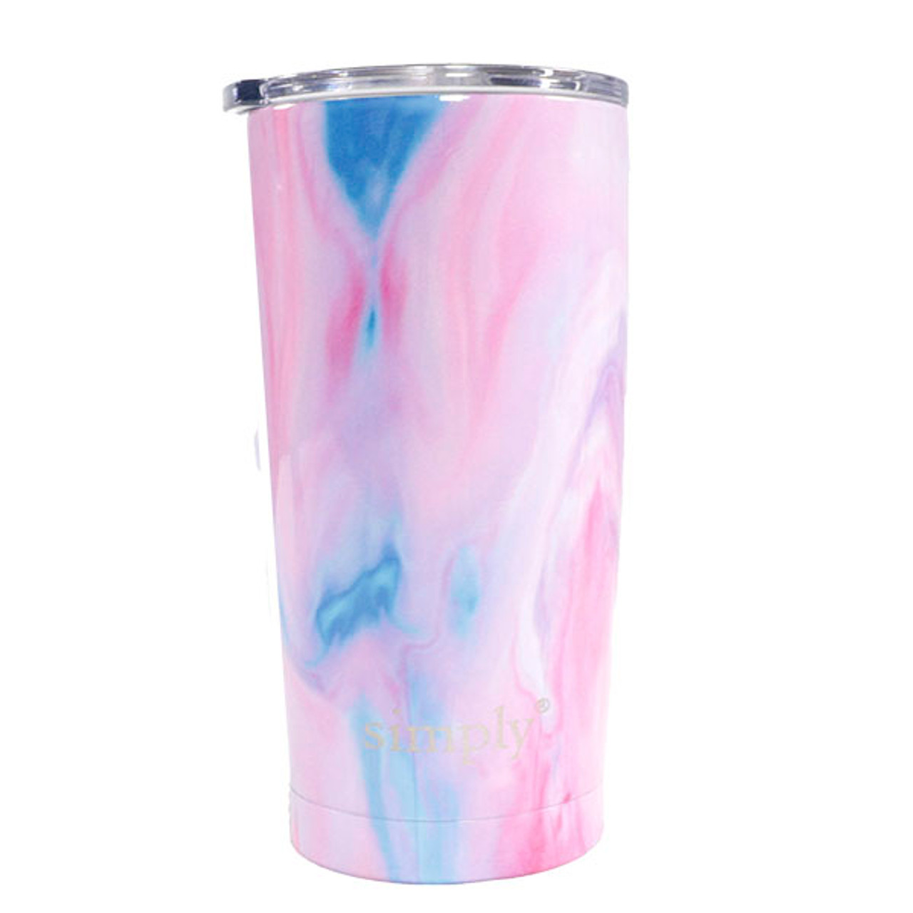 Pink Marble Glass Cold Cup 20oz