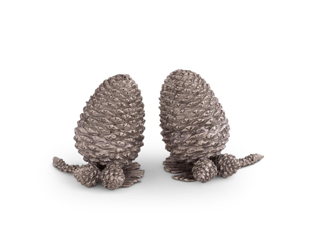 Vagabond House Pewter Pine Cones Salt & Pepper Shakers - Thumbnail 4