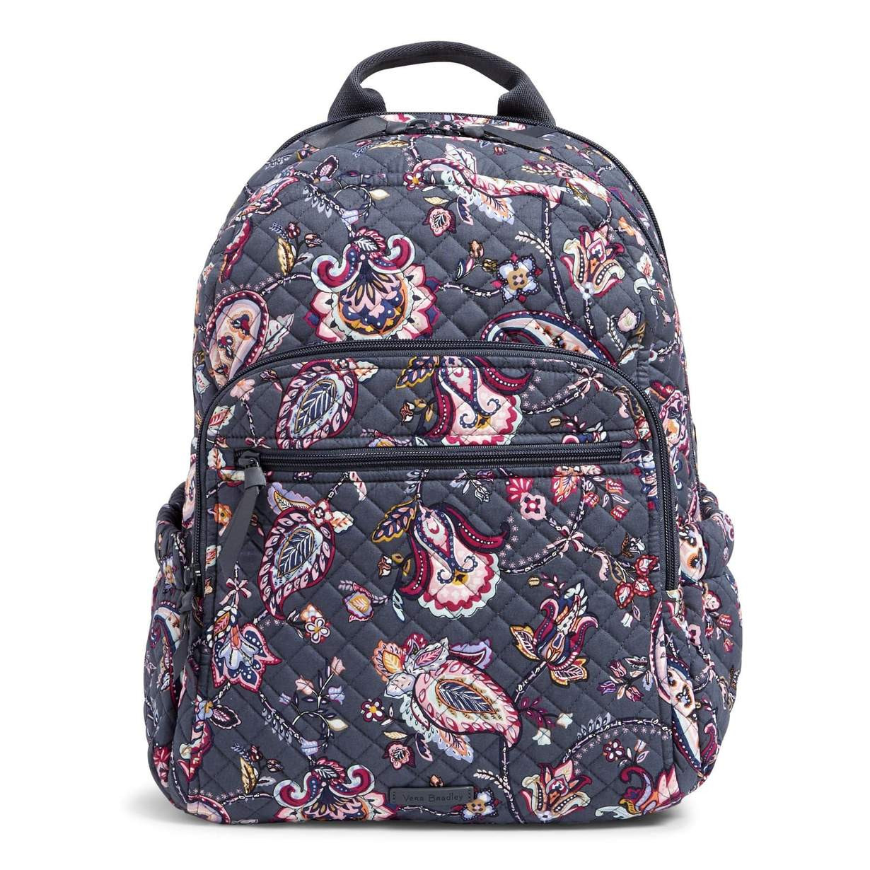 campus hello kitty paisley backpack for School - Bundle with 16” Hello Kitty School Backpack with Front Pocket Plus Hello Kitty Stickers, Water Bottle, More DETAILS YOULL APPRECIATE Shell is made of rugged Vera Bradley Hello Kitty and