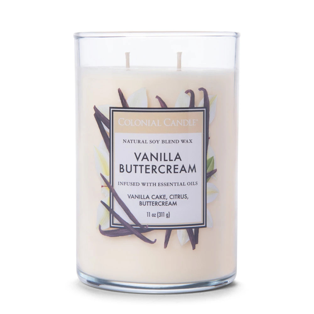 Colonial Candle Vanilla Buttercream 11 oz. Classic Cylinder Jar