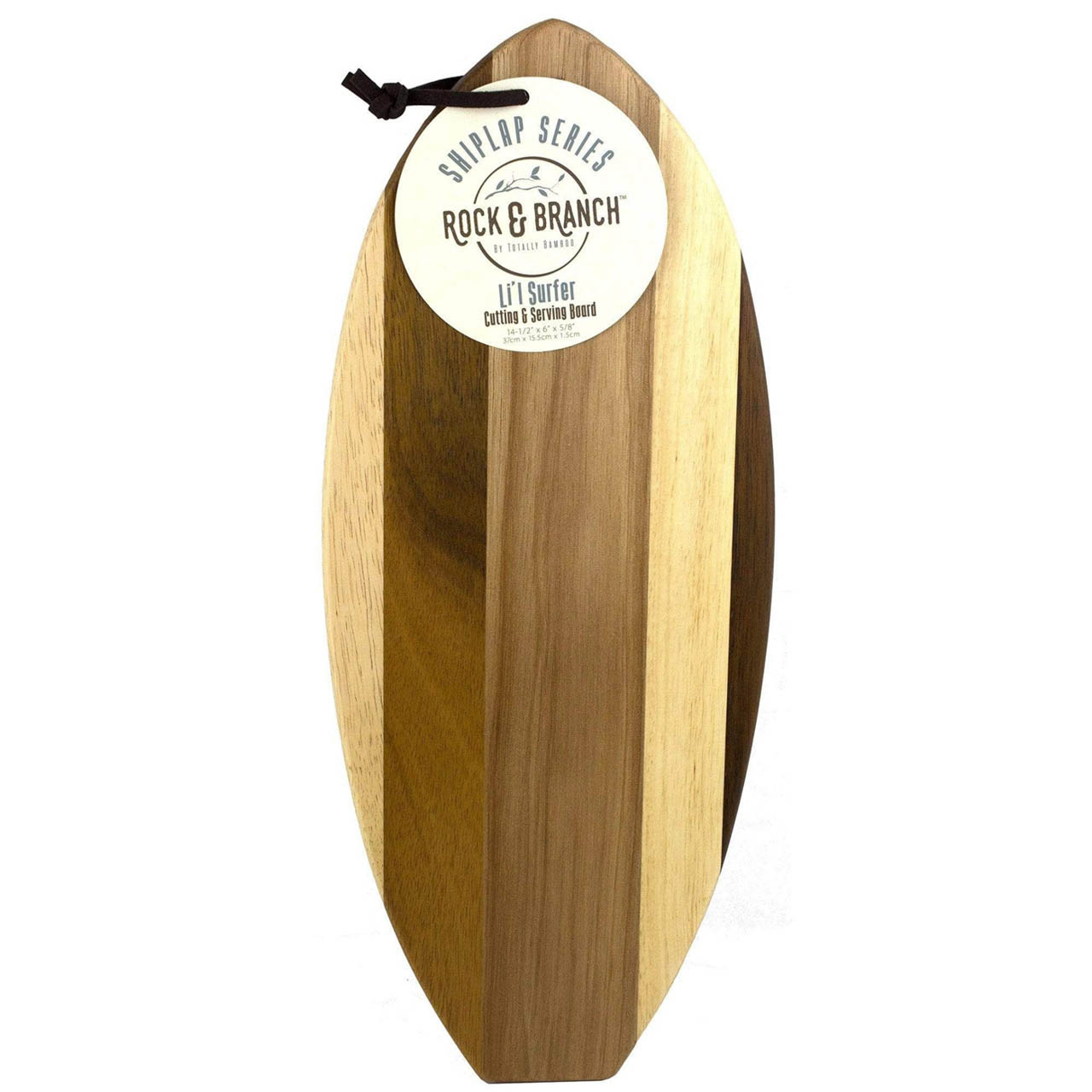 Rock & Branch Shiplap Series Pineapple Shaped Wood Serving and Cutting Board