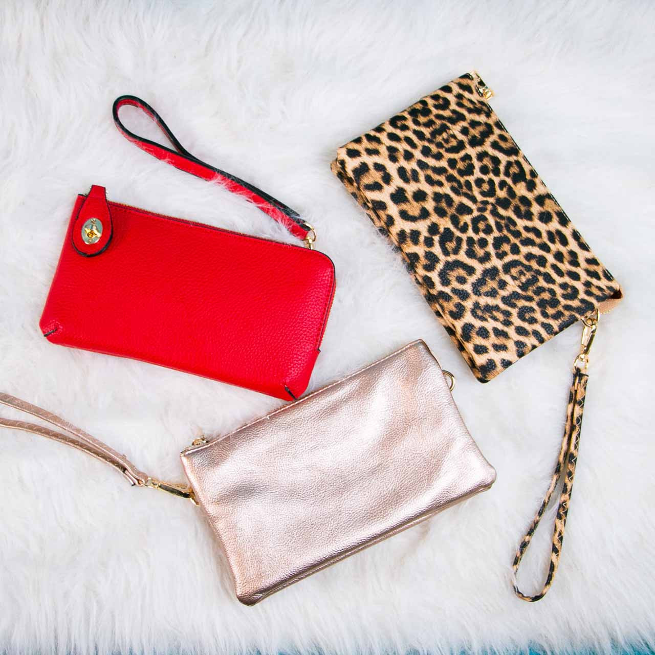 Jen & Co. Riley Light Gold Cheetah Monogrammed Crossbody + Wristlet -  Initial Styles Jupiter Boutique