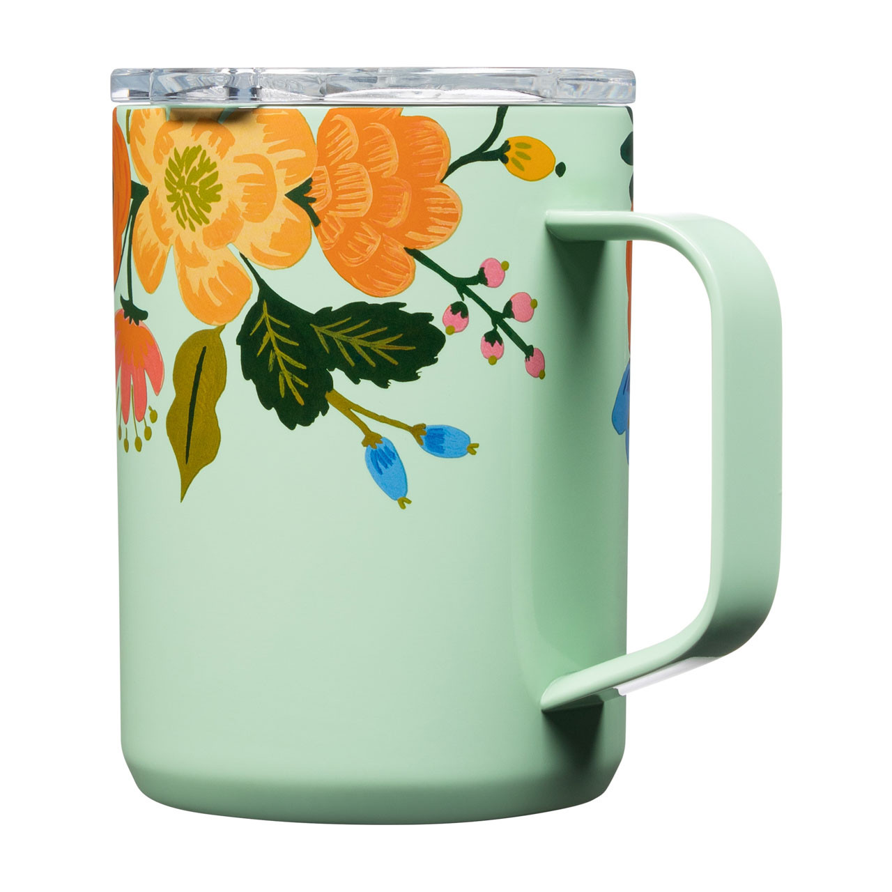Corkcicle 16 oz Rifle Paper Co. Lively Floral Coffee Mug - Mint
