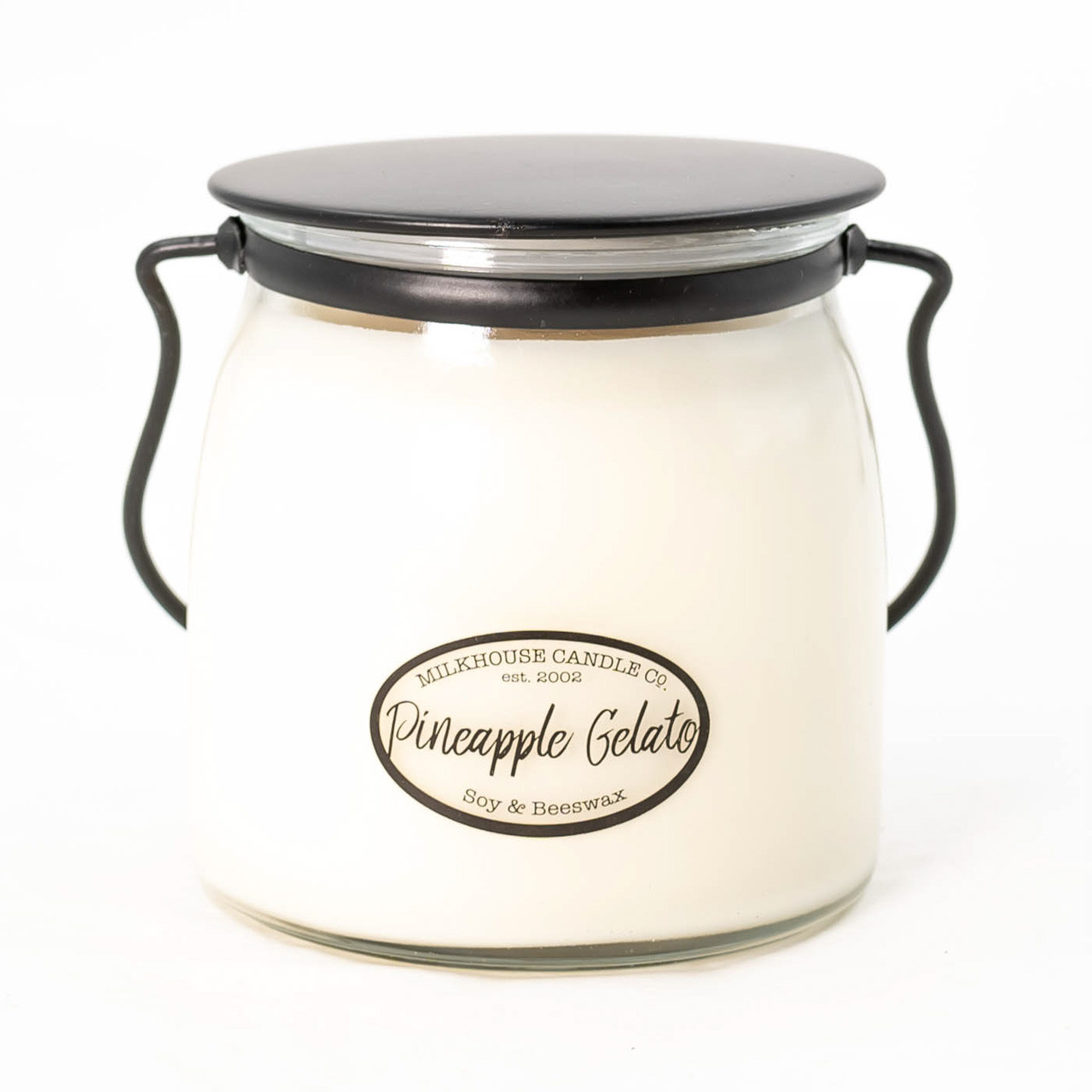 Milkhouse Candle Creamery Butter Jar Candle, Pure Vanilla, 16-Ounce