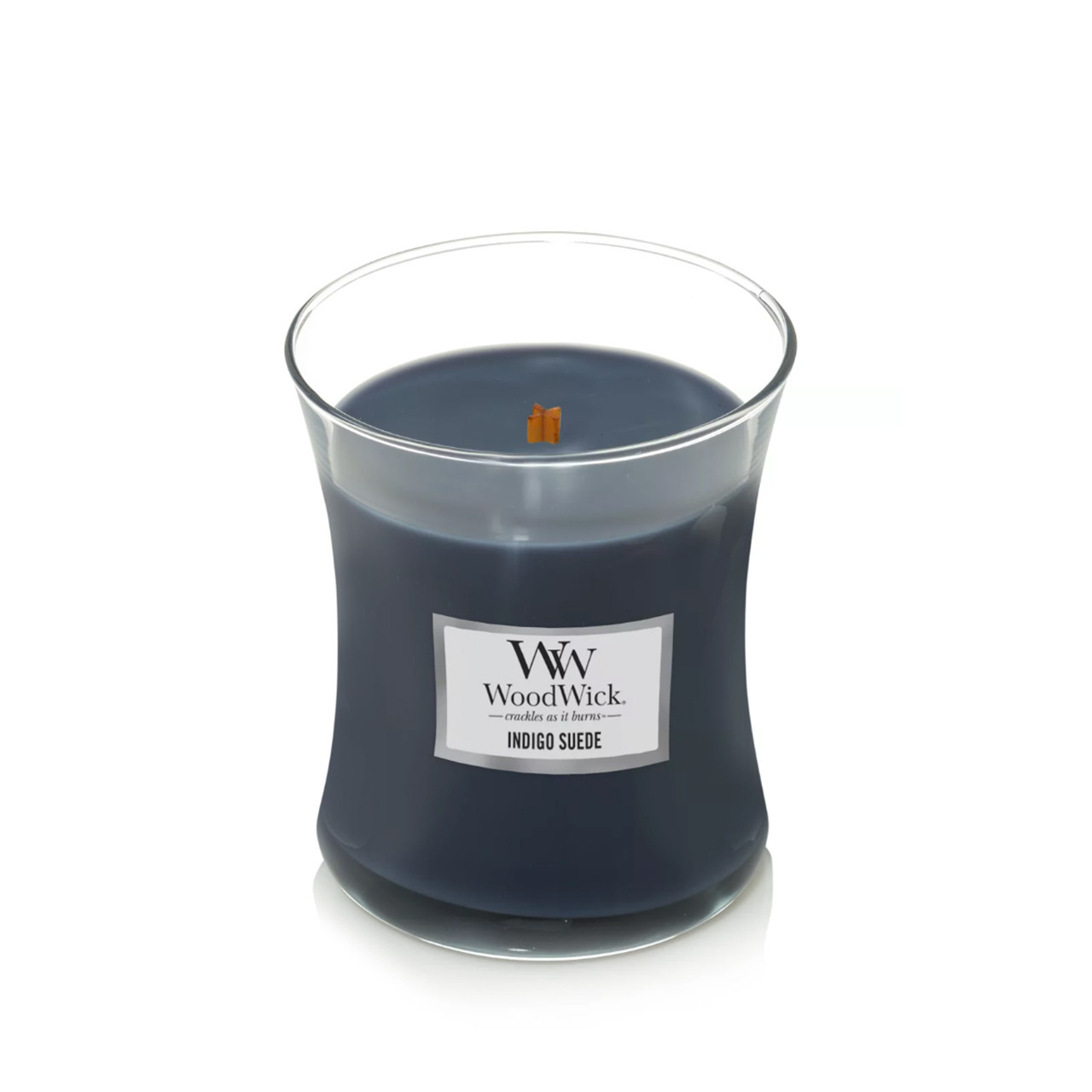 Woodwick Medium Hourglass Indigo Suede