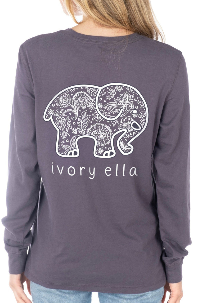 Ivory Ella Paisley Long Sleeve T-Shirt -
