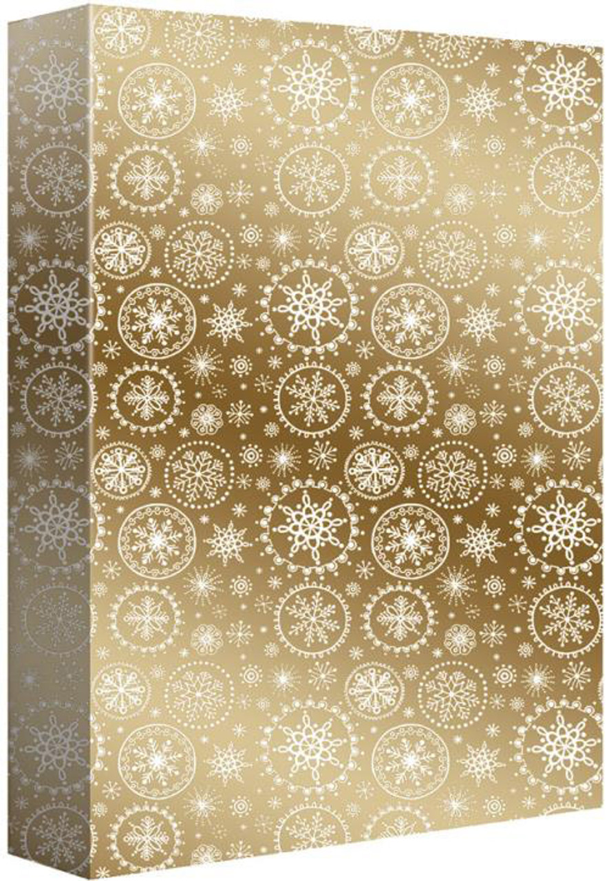Design Design Glistening Snowflakes 10-Feet Jumbo Roll Wrap