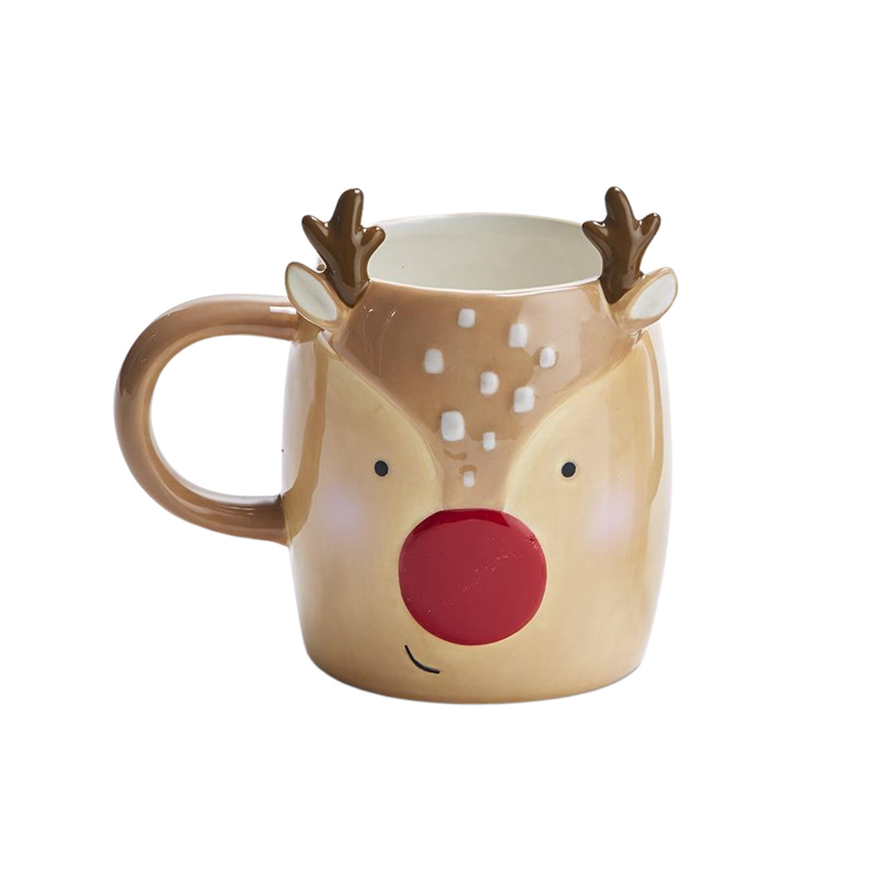 Ticking Stripe Santa and Reindeer Mug Set of 2
