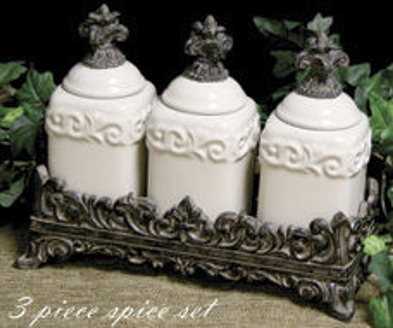 Ceramic Spice Jar- Set of Three