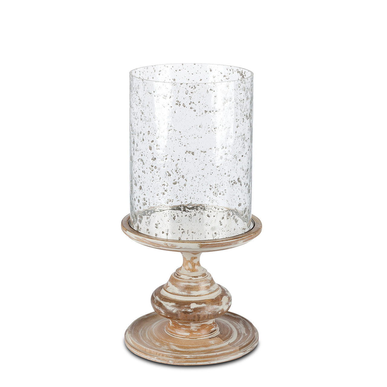 GG Collection Medallion Pedestal Hurricane Candleholder