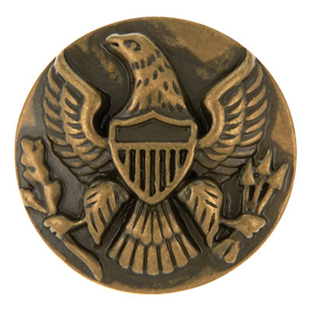 Brass American Eagle Crest Fashion Snap by Ginger Snaps