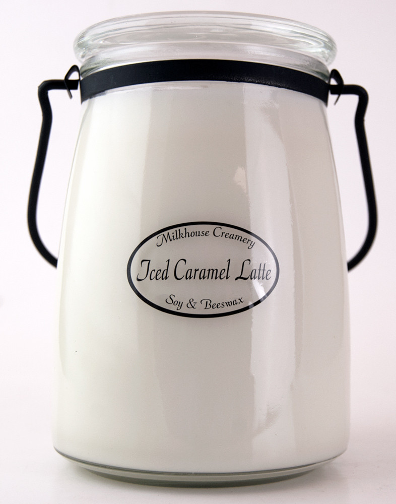 Milkhouse Candles Iced Caramel Latte 22 oz. Butter Jar Candle by