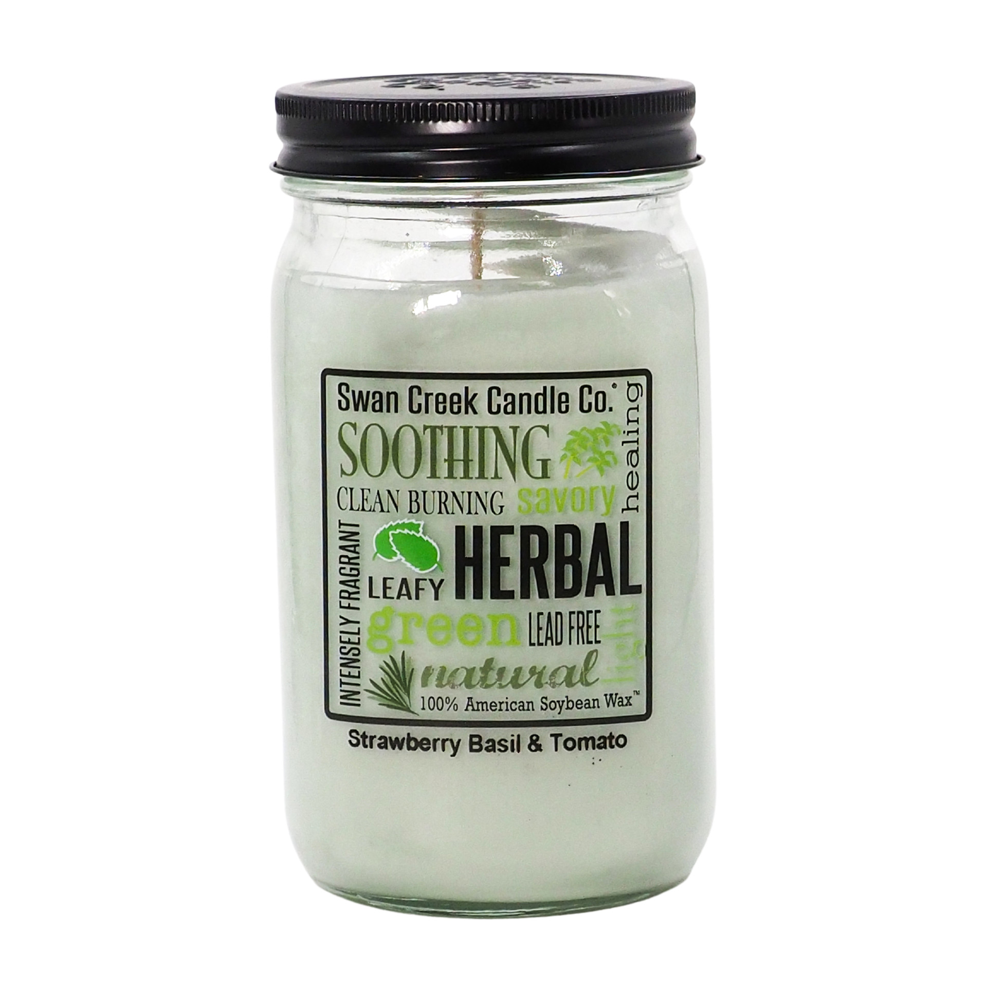 Swan Creek Candles Strawberry Basil & Tomato 24 Oz. Pantry Jar Candle