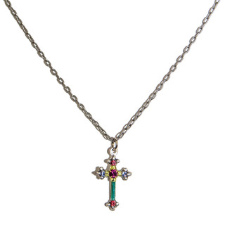 Firefly Jewelry Multi-Color Inlay Cross Necklace 8565 - Firefly Jewelry ...