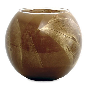 4" Taupe Esque Polished Globe Candle